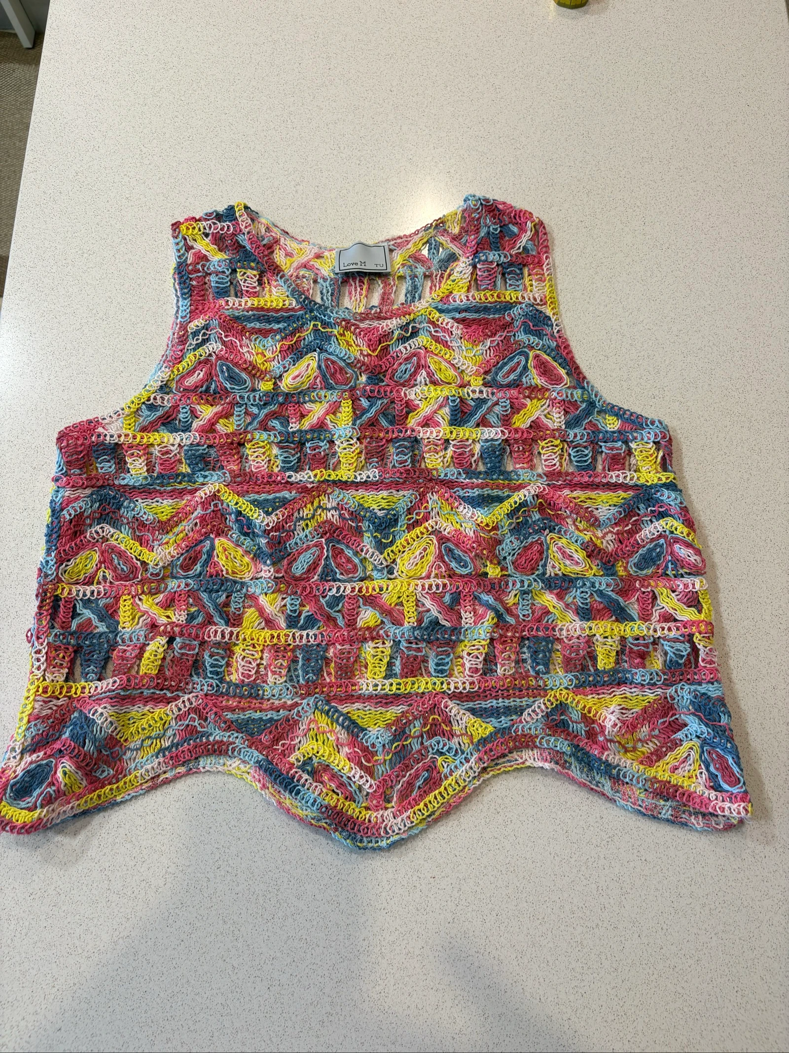 Bohemien top van haakwerk in veelkleurig Love M ONE SIZE – photo 2